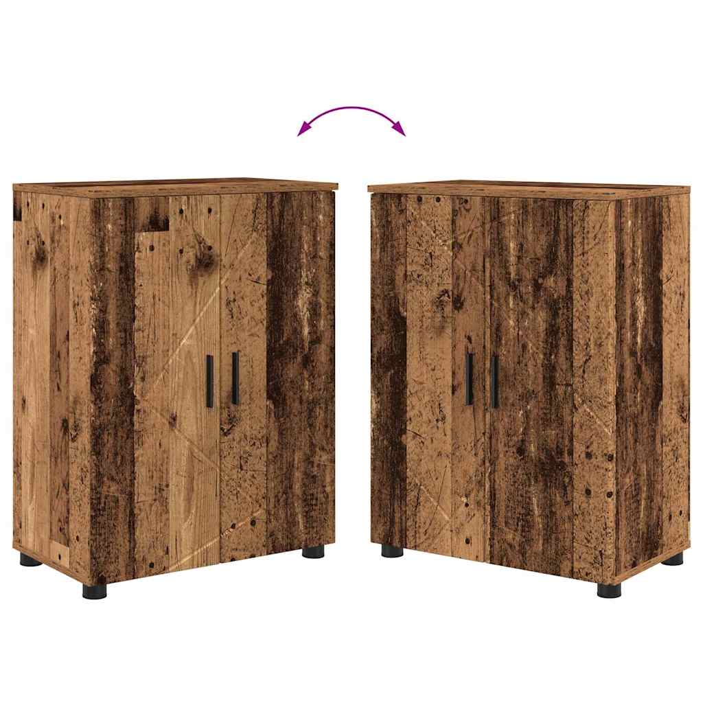Badezimmer Schrank Altholz 60 x 35 x 80 cm Holzwerkstoff