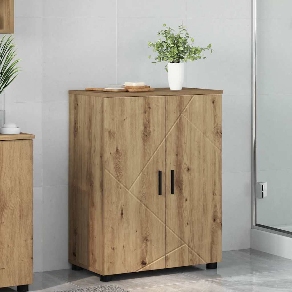 Badezimmer Schrank Artisan-Eiche 60 x 35 x 80 cm Holzwerkstoff