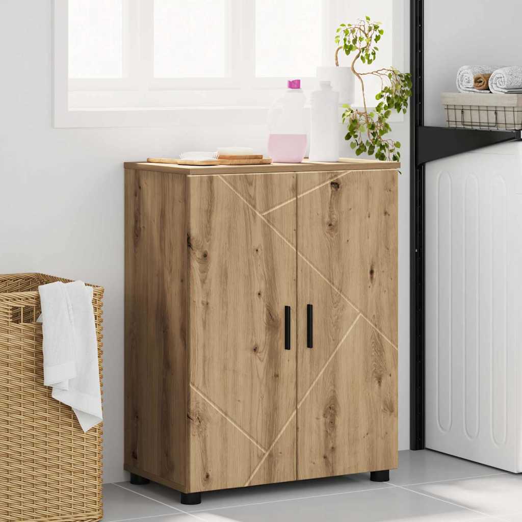 Badezimmer Schrank Artisan-Eiche 60 x 35 x 80 cm Holzwerkstoff