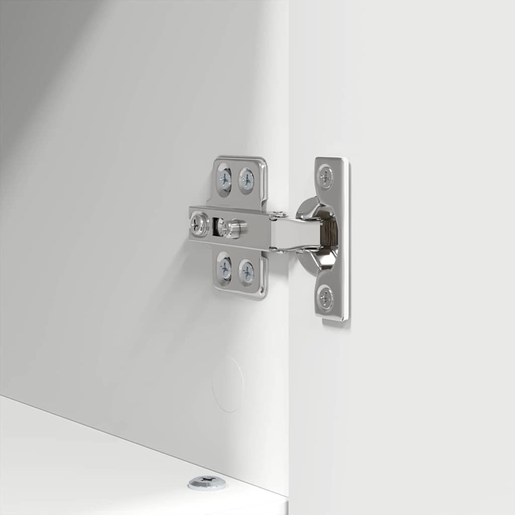 Badezimmer Schrank mit Regal Weiß 30 x 35 x 95 cm Holzwerkstoff