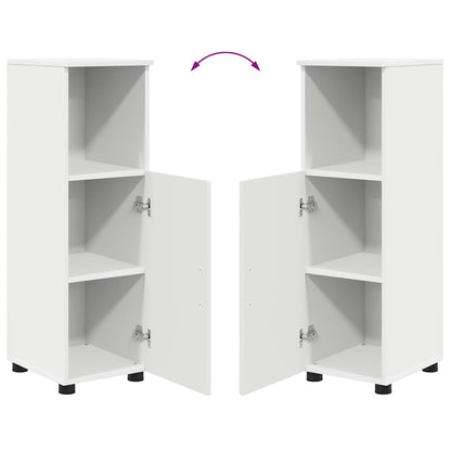 Badezimmer Schrank mit Regal Weiß 30 x 35 x 95 cm Holzwerkstoff