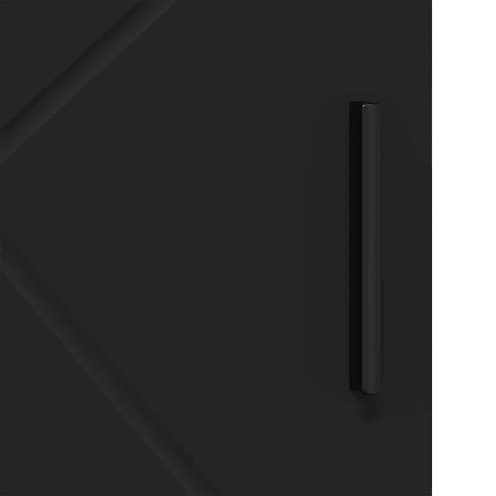 Badezimmer Schrank Schwarz 30 x 35 x 95 cm Holzwerkstoff