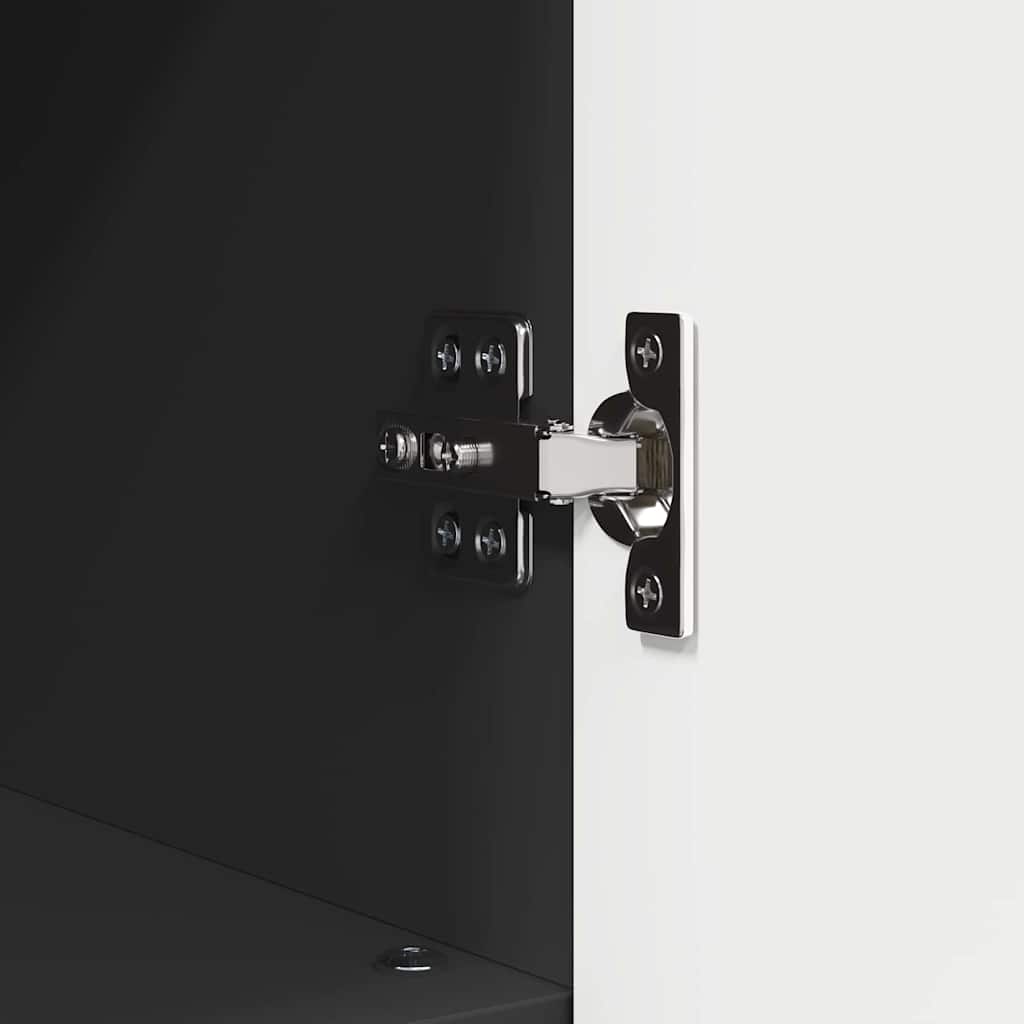 Badezimmer Schrank Schwarz 30 x 35 x 95 cm Holzwerkstoff