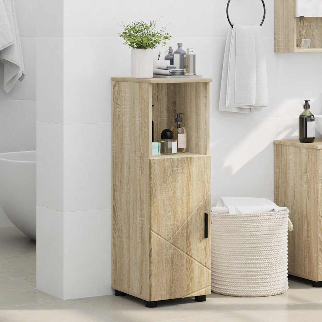 Badezimmer Schrank Sonoma-Eiche 30 x 35 x 95 cm Holzwerkstoff