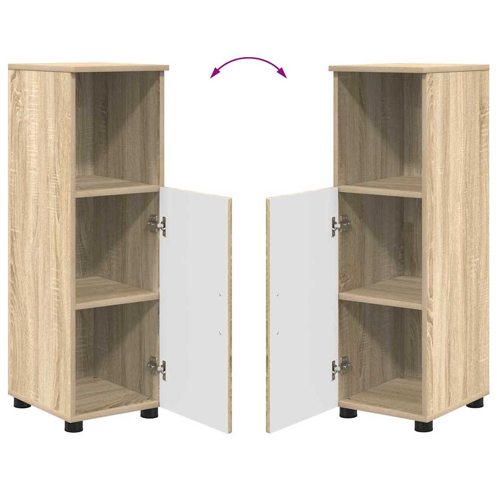 Badezimmer Schrank Sonoma-Eiche 30 x 35 x 95 cm Holzwerkstoff