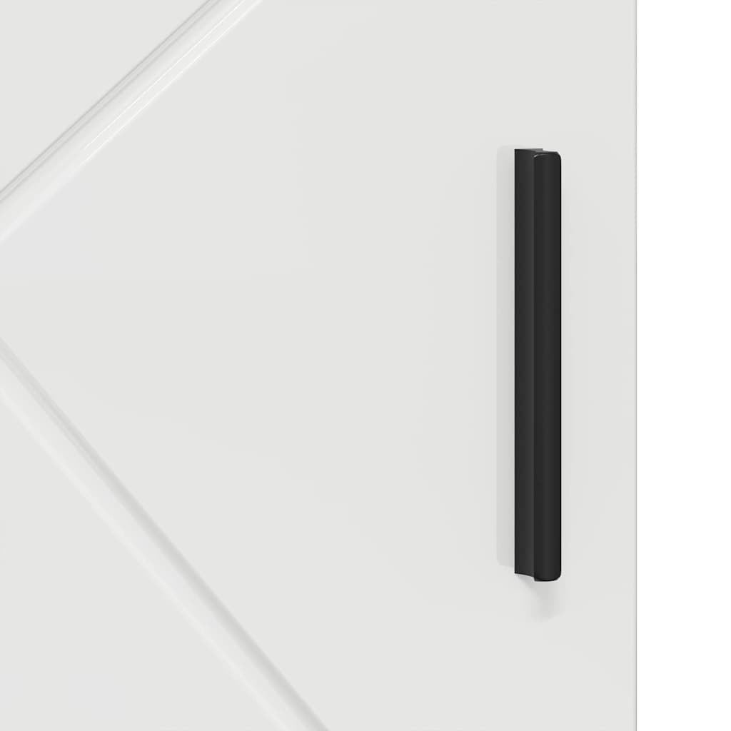 Badezimmer Schrank Hochglanz-Weiß 30 x 35 x 95 cm Holzwerkstoff