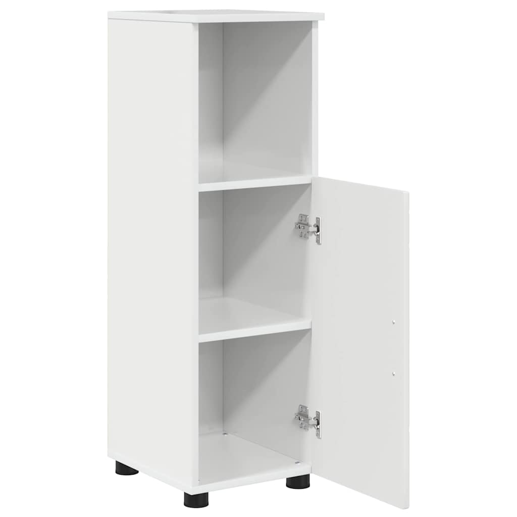 Badezimmer Schrank Hochglanz-Weiß 30 x 35 x 95 cm Holzwerkstoff