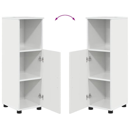 Badezimmer Schrank Hochglanz-Weiß 30 x 35 x 95 cm Holzwerkstoff