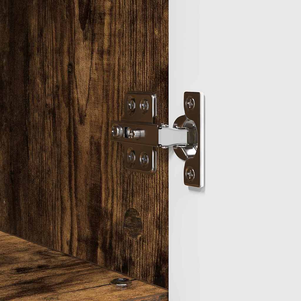 Badezimmer Schrank Räuchereiche 30 x 35 x 95 cm Holzwerkstoff