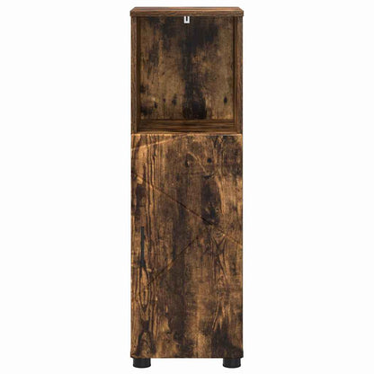 Badezimmer Schrank Räuchereiche 30 x 35 x 95 cm Holzwerkstoff