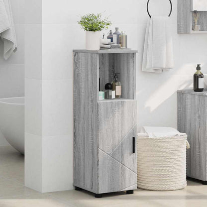 Badezimmer Schrank Grau Sonoma 30 x 35 x 95 cm Holzwerkstoff
