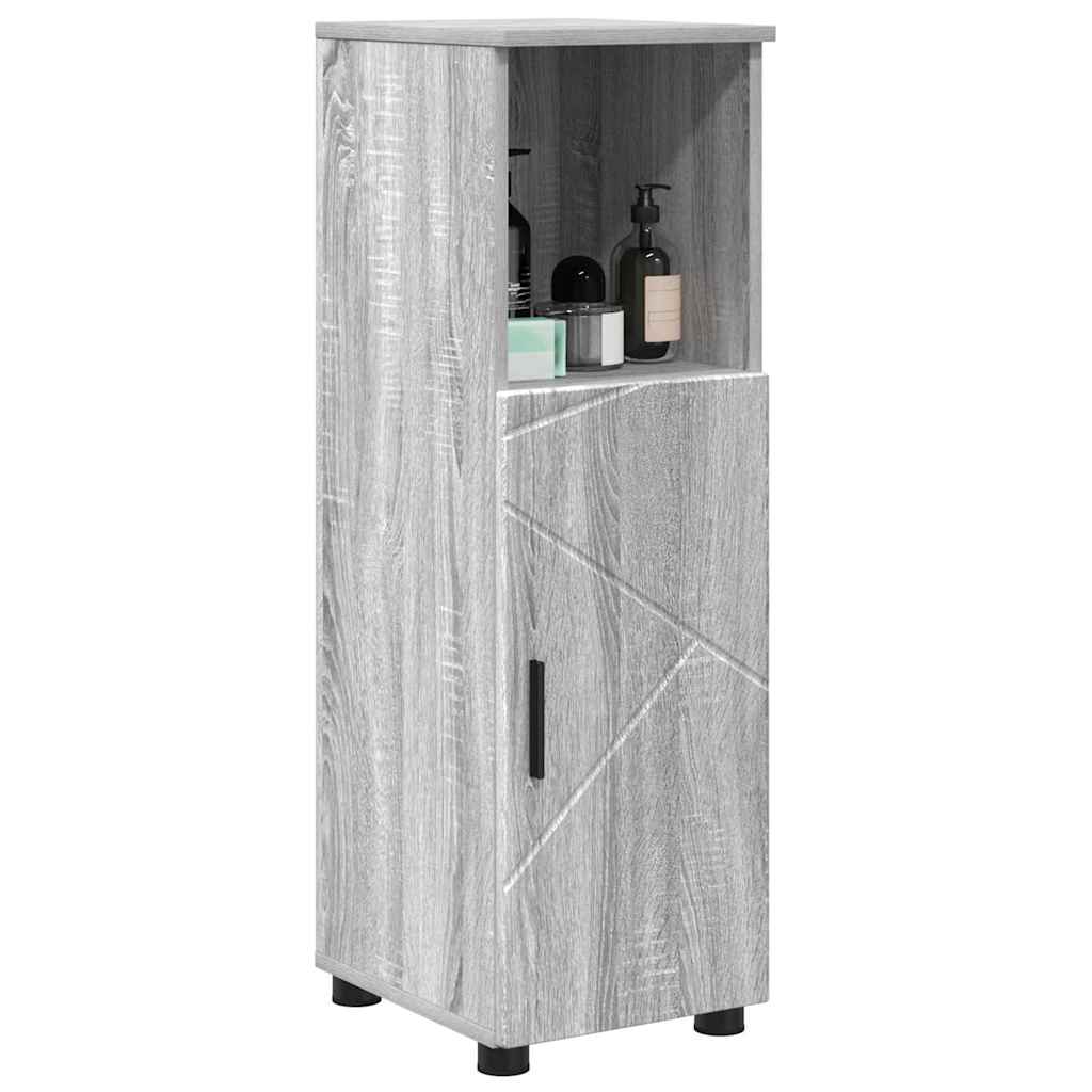 Badezimmer Schrank Grau Sonoma 30 x 35 x 95 cm Holzwerkstoff