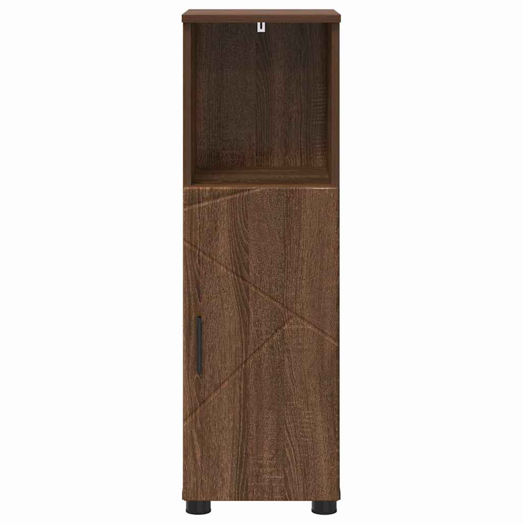 Badezimmer Schrank mit Regal Braun Eichen-Optik 30 x 35 x 95 cm