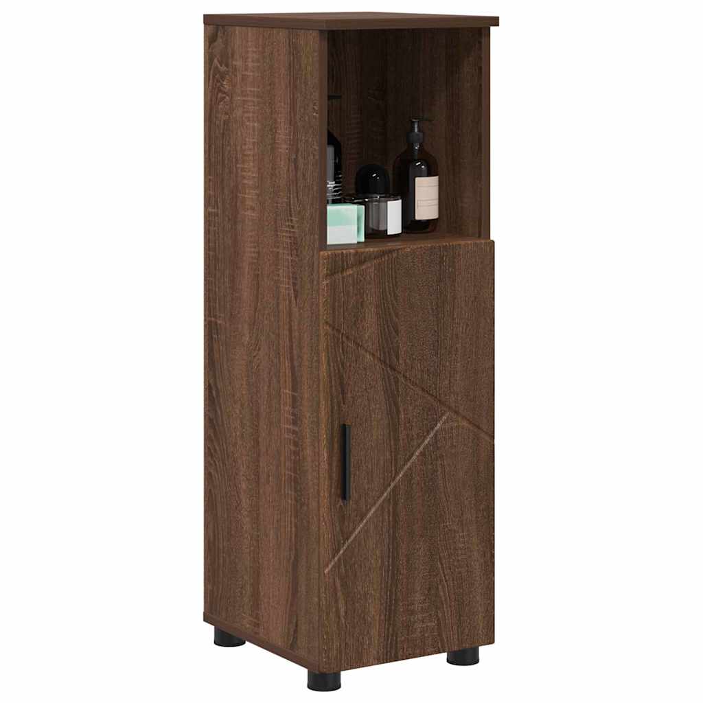 Badezimmer Schrank mit Regal Braun Eichen-Optik 30 x 35 x 95 cm