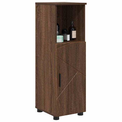 Badezimmer Schrank mit Regal Braun Eichen-Optik 30 x 35 x 95 cm