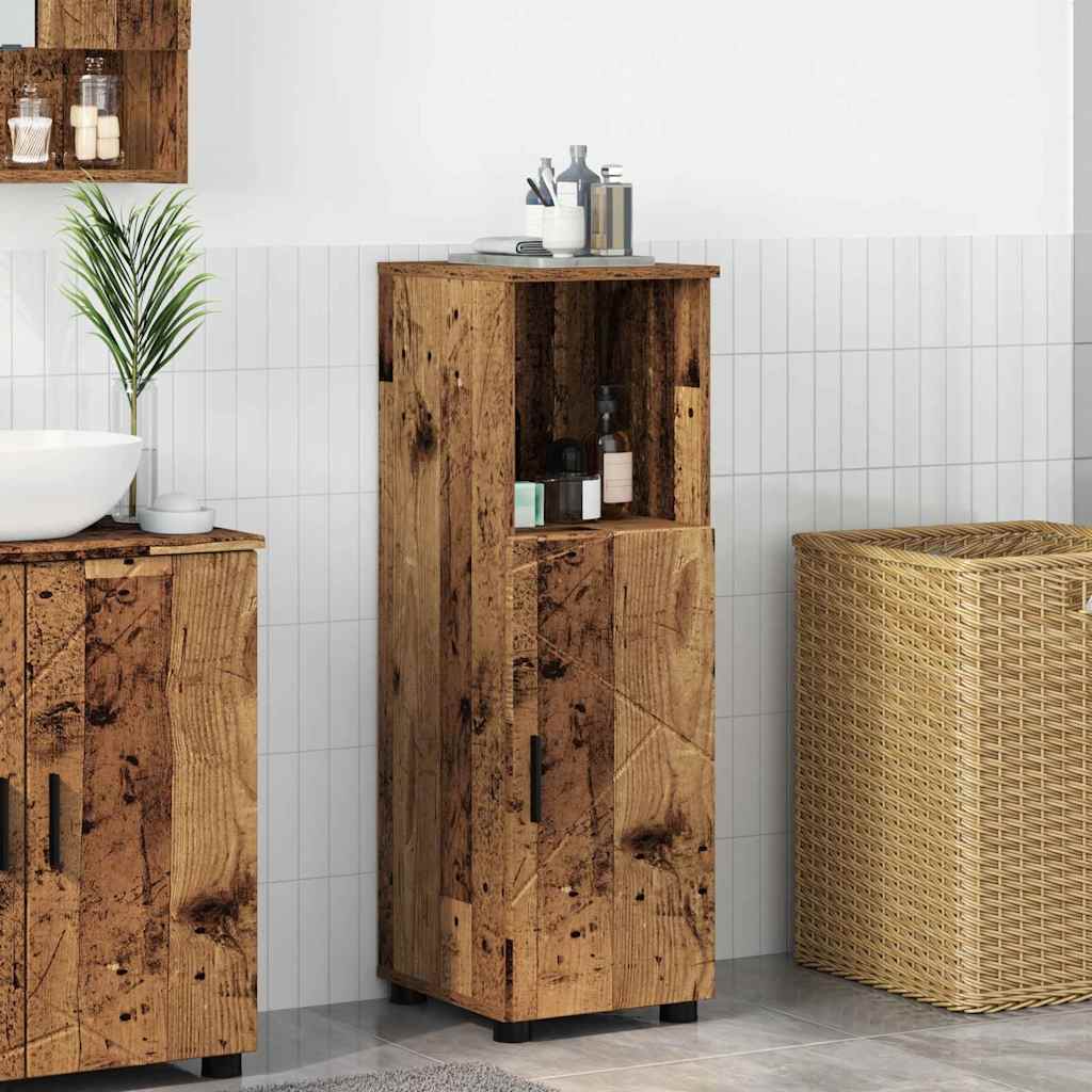 Badezimmer Schrank Altholz 30 x 35 x 95 cm Holzwerkstoff