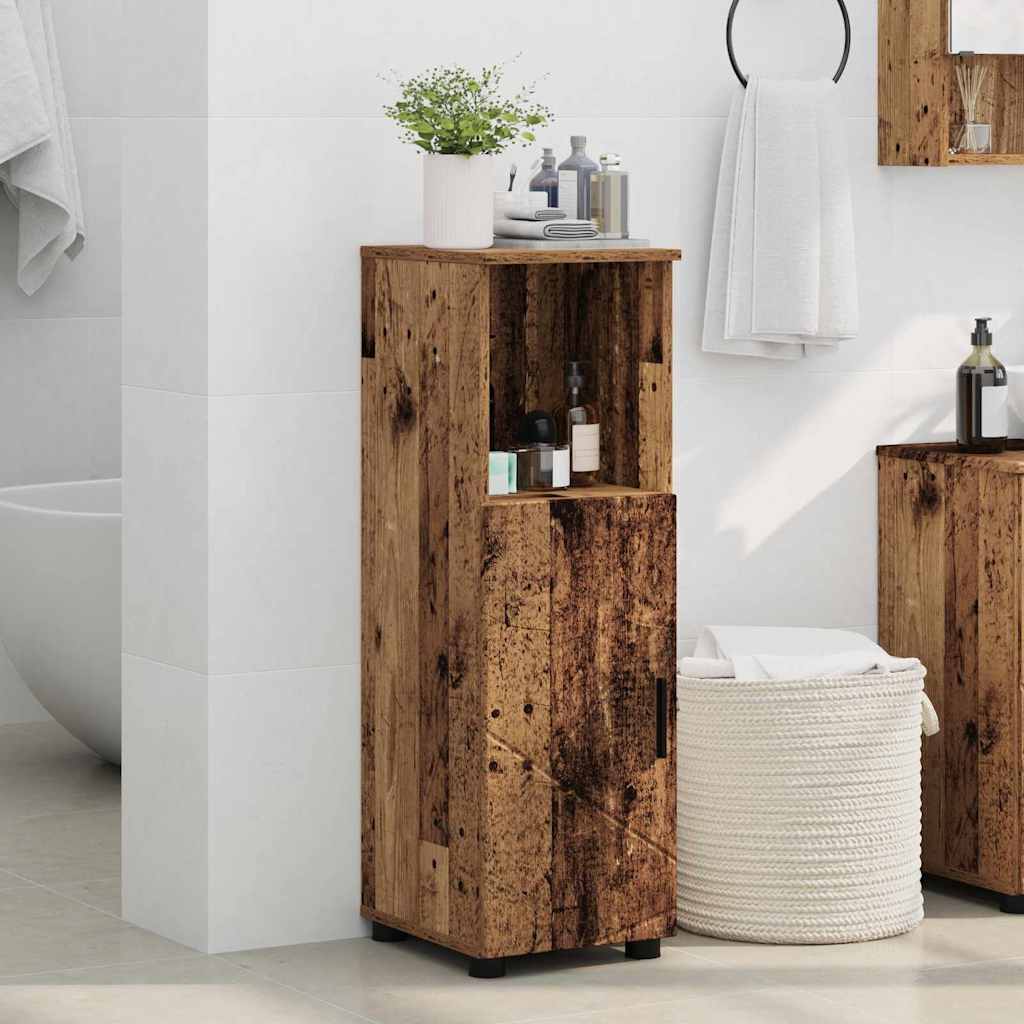Badezimmer Schrank Altholz 30 x 35 x 95 cm Holzwerkstoff
