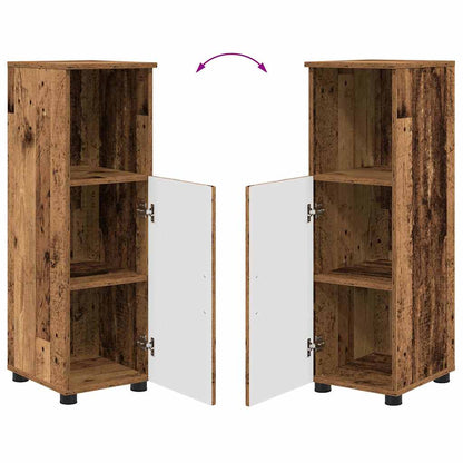 Badezimmer Schrank Altholz 30 x 35 x 95 cm Holzwerkstoff