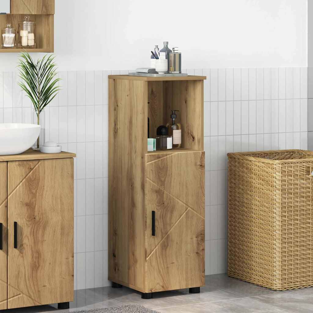 Badezimmer Schrank Artisan-Eiche 30 x 35 x 95 cm Holzwerkstoff