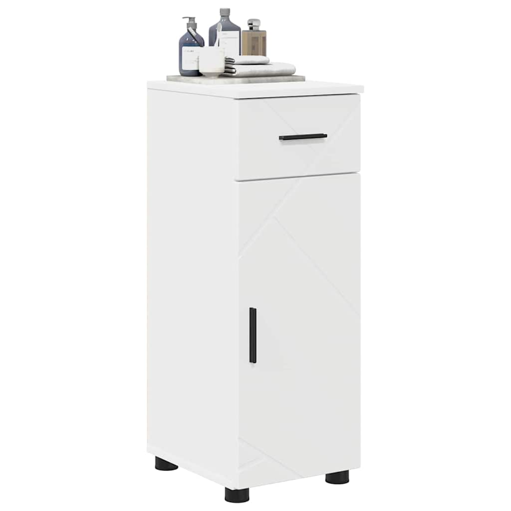 Badezimmer Schrank mit Tür Weiß 30 x 35 x 80 cm Holzwerkstoff