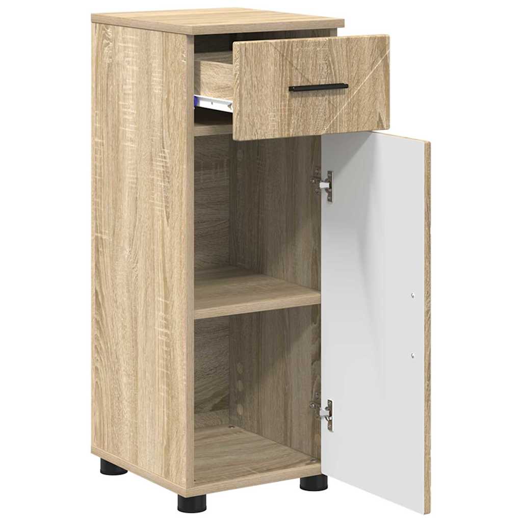 Badezimmer Schrank Sonoma-Eiche 30 x 35 x 80 cm Holzwerkstoff