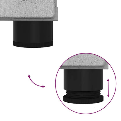 Badezimmer Schrank Betongrau 30 x 35 x 80 cm Holzwerkstoff