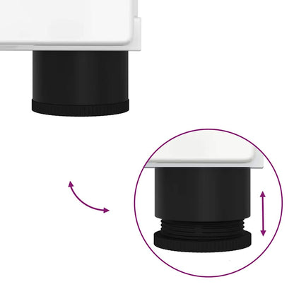 Badezimmer Schrank Hochglanz-Weiß 30 x 35 x 80 cm Holzwerkstoff