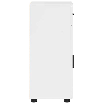 Badezimmer Schrank Hochglanz-Weiß 30 x 35 x 80 cm Holzwerkstoff