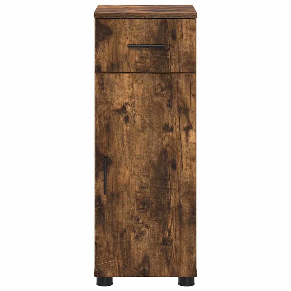 Badezimmer Schrank Räuchereiche 30 x 35 x 80 cm Holzwerkstoff