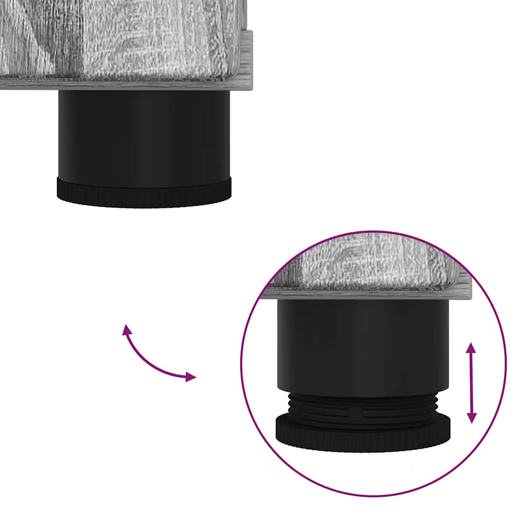 Badezimmer Schrank Grau Sonoma 30 x 35 x 80 cm Holzwerkstoff