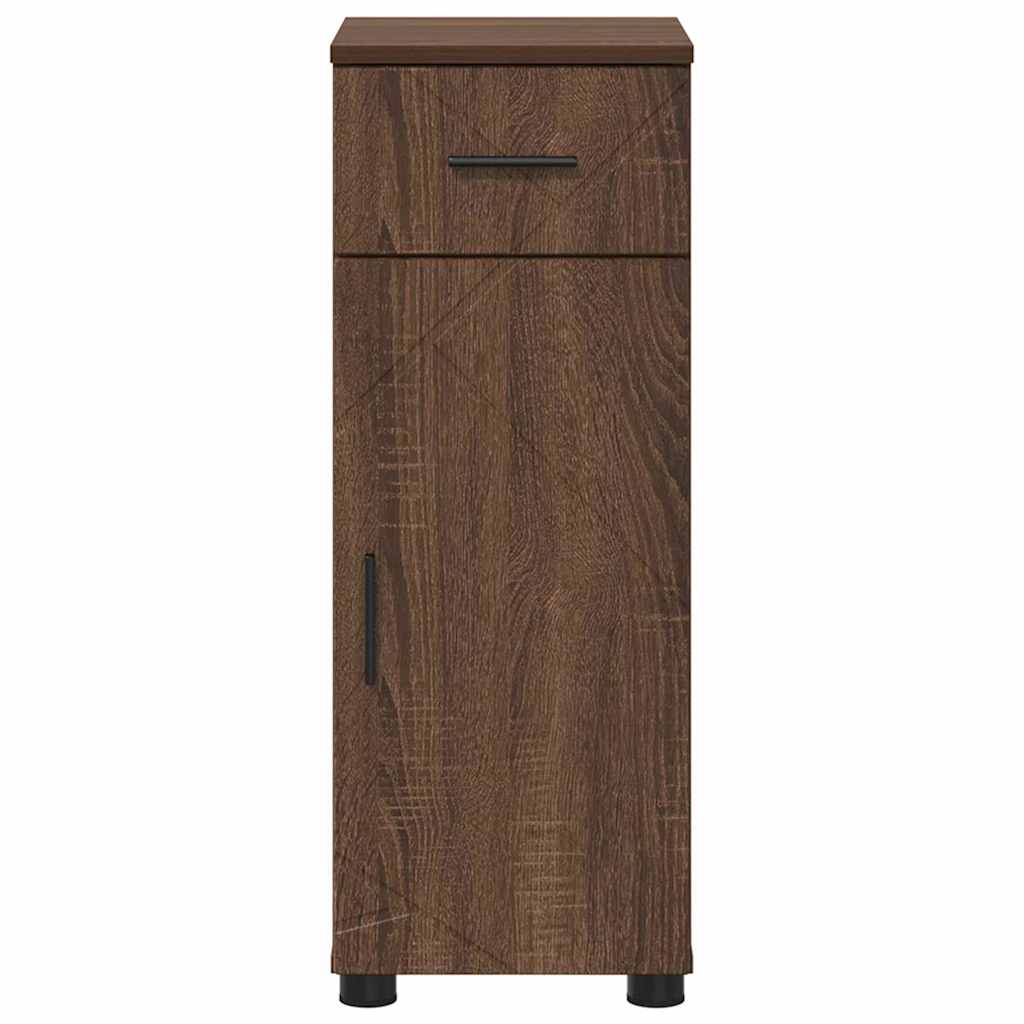Badezimmer Schrank mit Tür Braun Eichen-Optik 30 x 35 x 80 cm