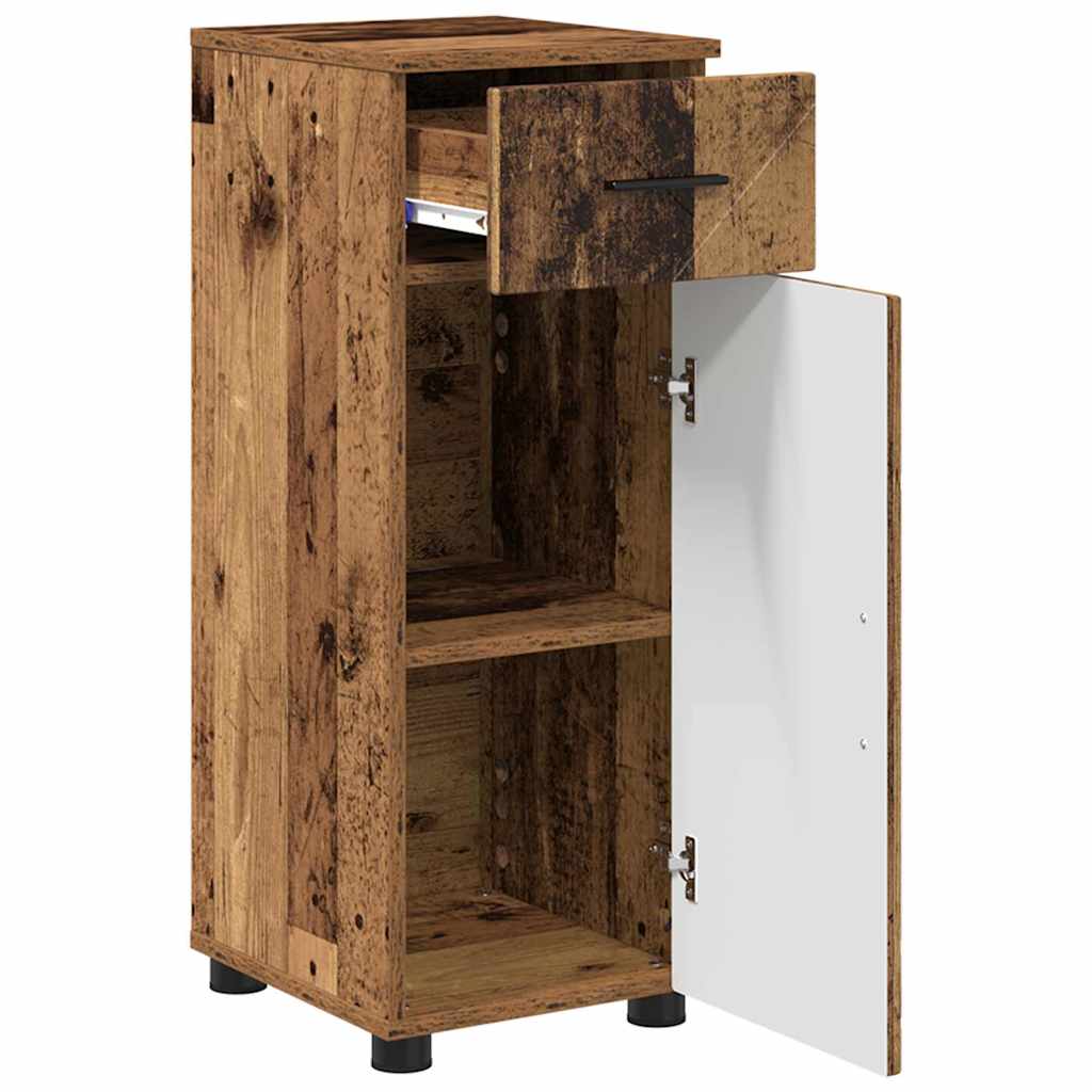 Badezimmer Schrank Altholz 30 x 35 x 80 cm Holzwerkstoff