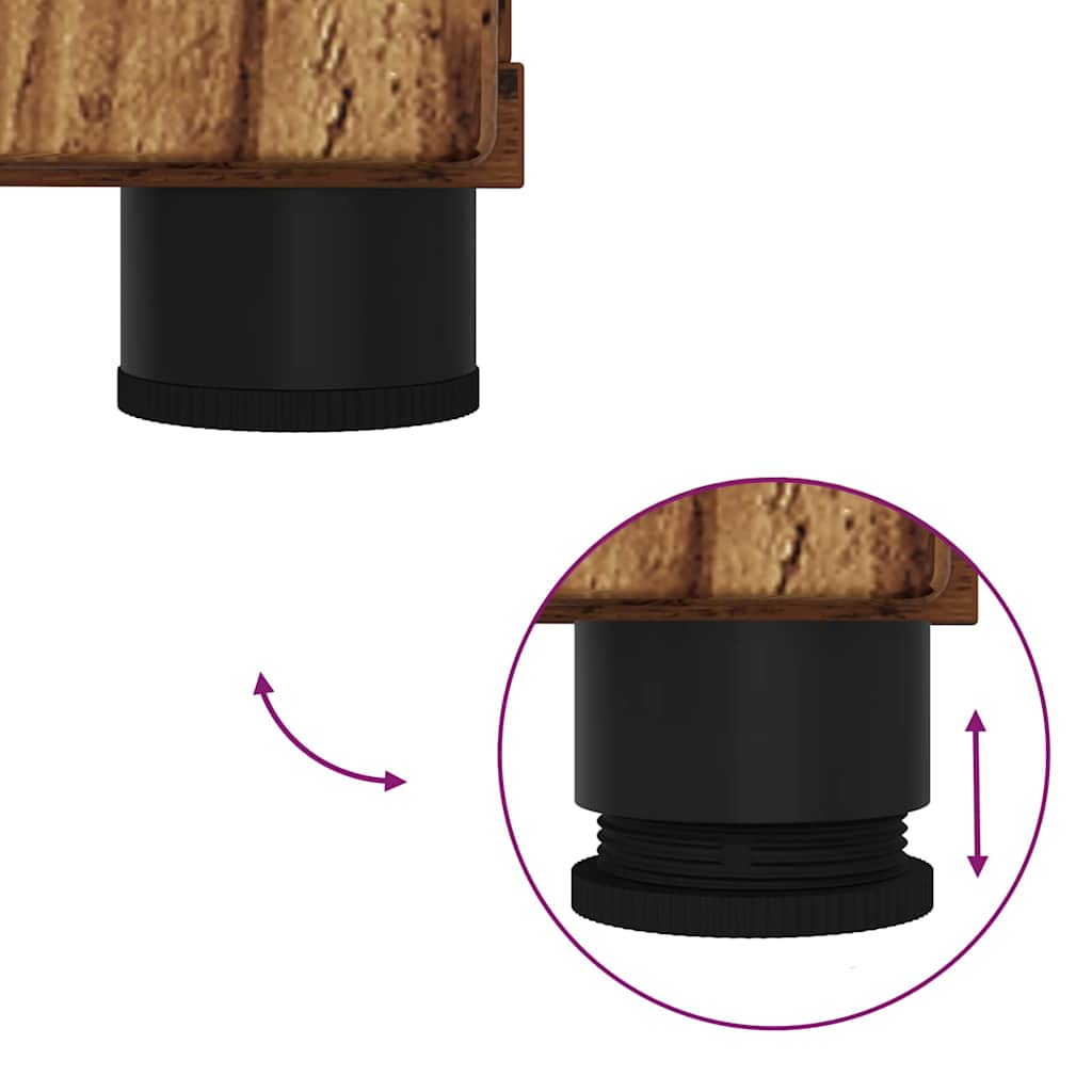 Badezimmer Schrank Altholz 30 x 35 x 80 cm Holzwerkstoff