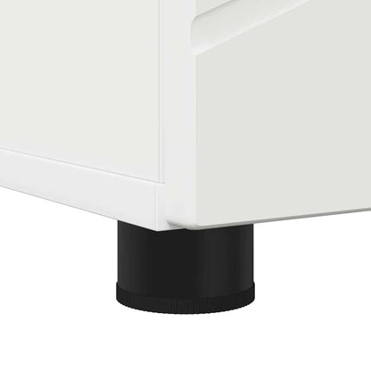 Bad hoher Schrank mit Tür Weiß 30 x 35 x 192 cm Holzwerkstoff