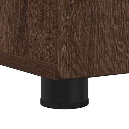 Bad hoher Schrank mit Tür Braun Eichen-Optik 30 x 35 x 192 cm