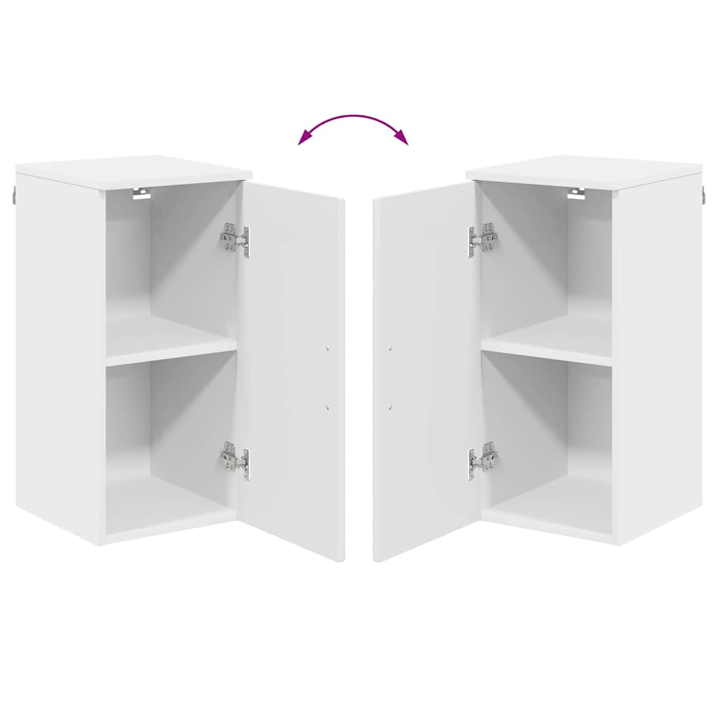 Badezimmer Schrank mit Tür Weiß 30 x 31,5 x 61 cm Holzwerkstoff