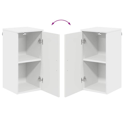 Badezimmer Schrank mit Tür Weiß 30 x 31,5 x 61 cm Holzwerkstoff