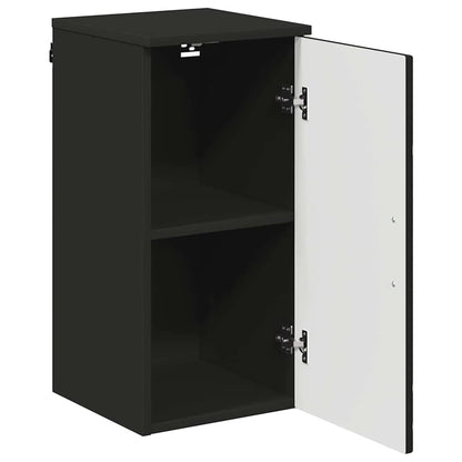 Badezimmer Schrank Schwarz 30 x 31,5 x 61 cm Holzwerkstoff