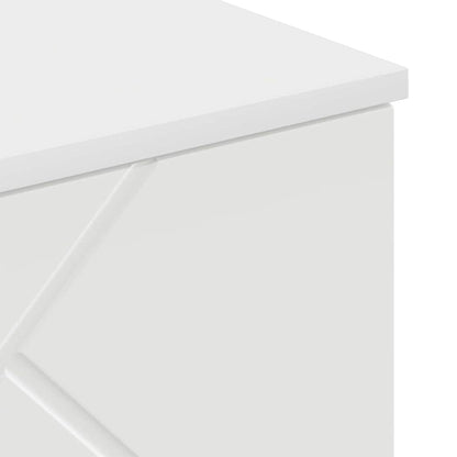 Badezimmer Schrank mit Tür Hochglanz-Weiß 30 x 31,5 x 61 cm