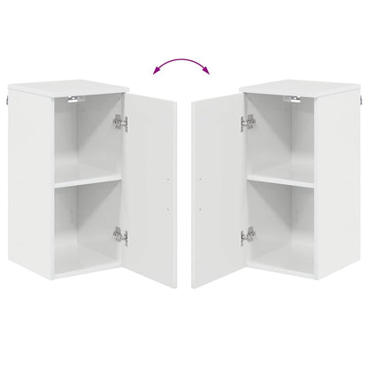 Badezimmer Schrank mit Tür Hochglanz-Weiß 30 x 31,5 x 61 cm