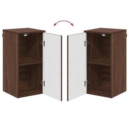 Badezimmer Schrank mit Tür Braun Eichen-Optik 30 x 31,5 x 61 cm