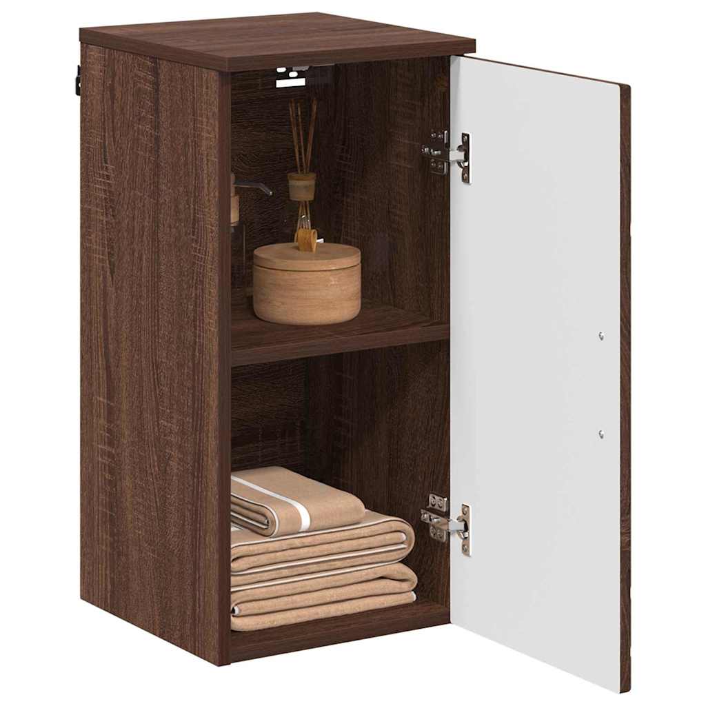 Badezimmer Schrank mit Tür Braun Eichen-Optik 30 x 31,5 x 61 cm