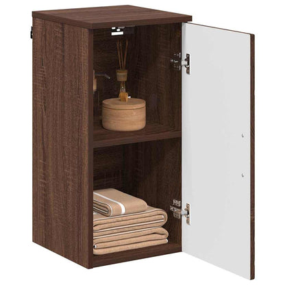Badezimmer Schrank mit Tür Braun Eichen-Optik 30 x 31,5 x 61 cm