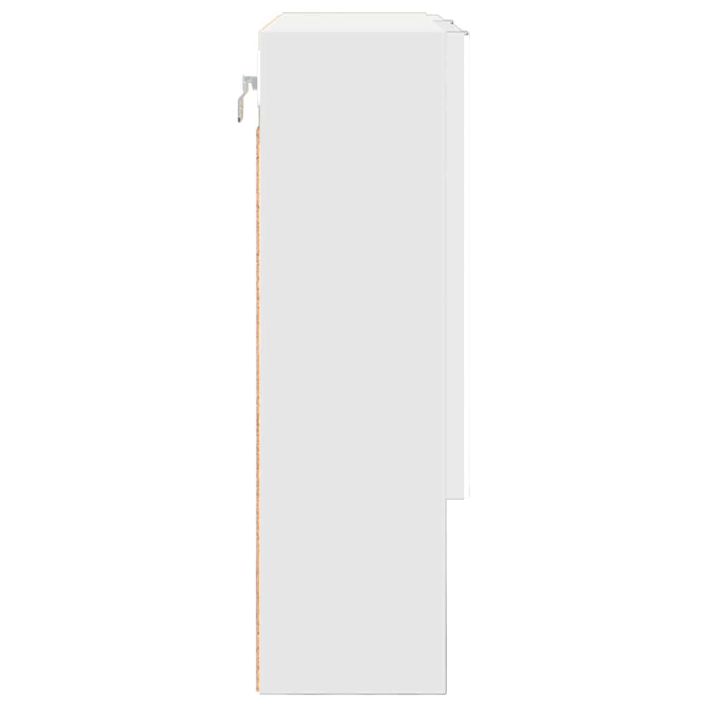 Spiegelschrank mit Regal Weiß 59 x 17 x 55 cm Holzwerkstoff