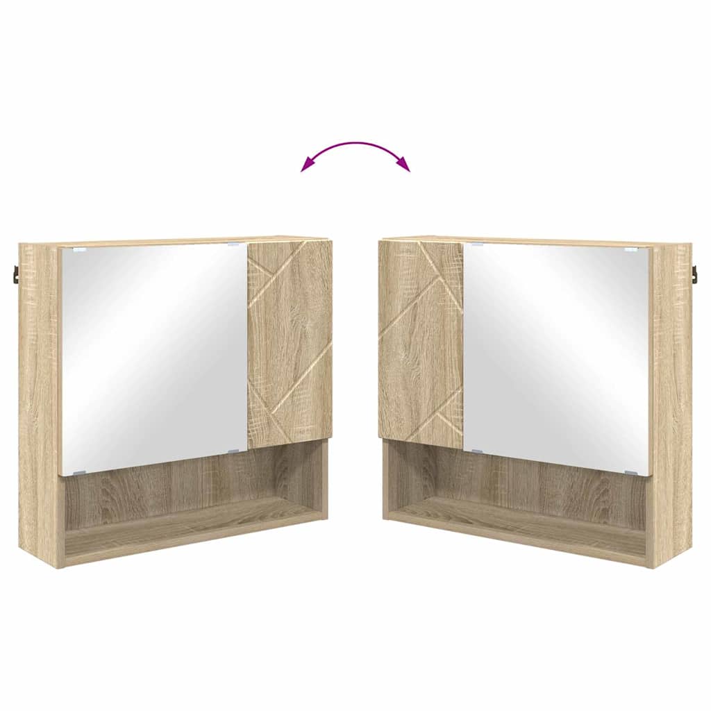 Spiegelschrank Sonoma-Eiche 59 x 17 x 55 cm Holzwerkstoff