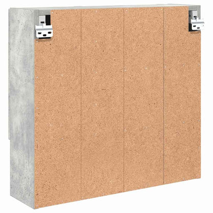 Spiegelschrank mit Tür Betongrau 59 x 17 x 55 cm Holzwerkstoff