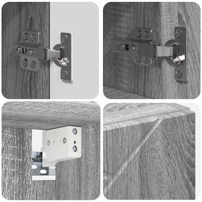 Spiegelschrank Grau Sonoma 59 x 17 x 55 cm Holzwerkstoff