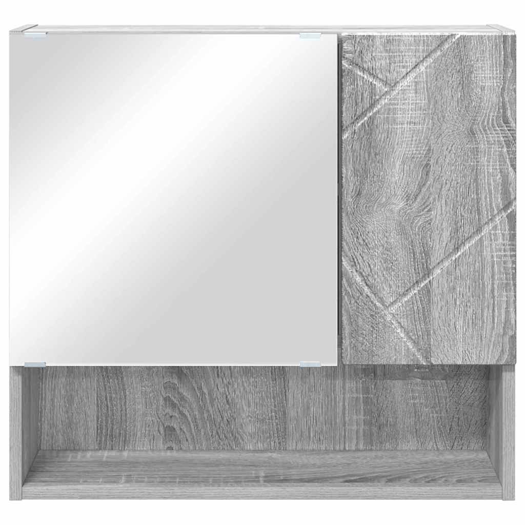 Spiegelschrank Grau Sonoma 59 x 17 x 55 cm Holzwerkstoff