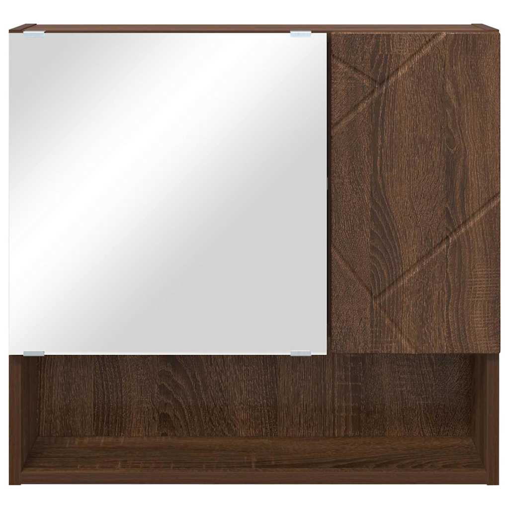 Spiegelschrank Braun Eichen-Optik 59 x 17 x 55 cm Holzwerkstoff