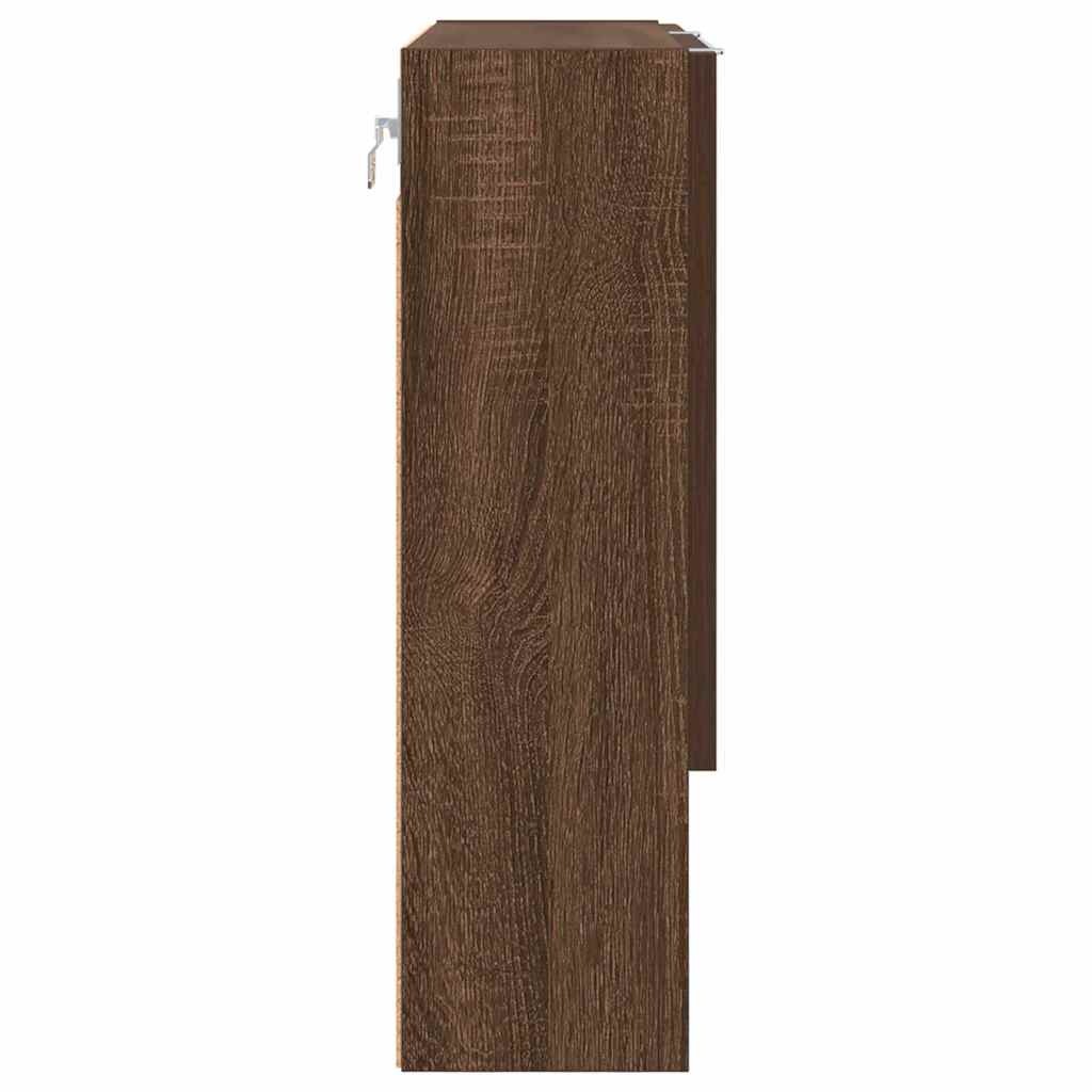 Spiegelschrank Braun Eichen-Optik 59 x 17 x 55 cm Holzwerkstoff